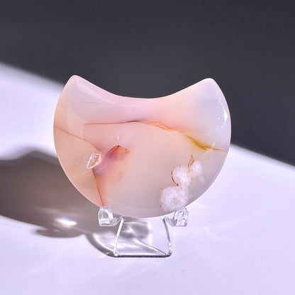 B333◇１点物◇桜瑪瑙 ムーン◇59×39×14mm◇天然石・鉱物・パワーストーン