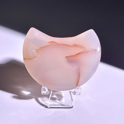 B333◇１点物◇桜瑪瑙 ムーン◇59×39×14mm◇天然石・鉱物・パワーストーン