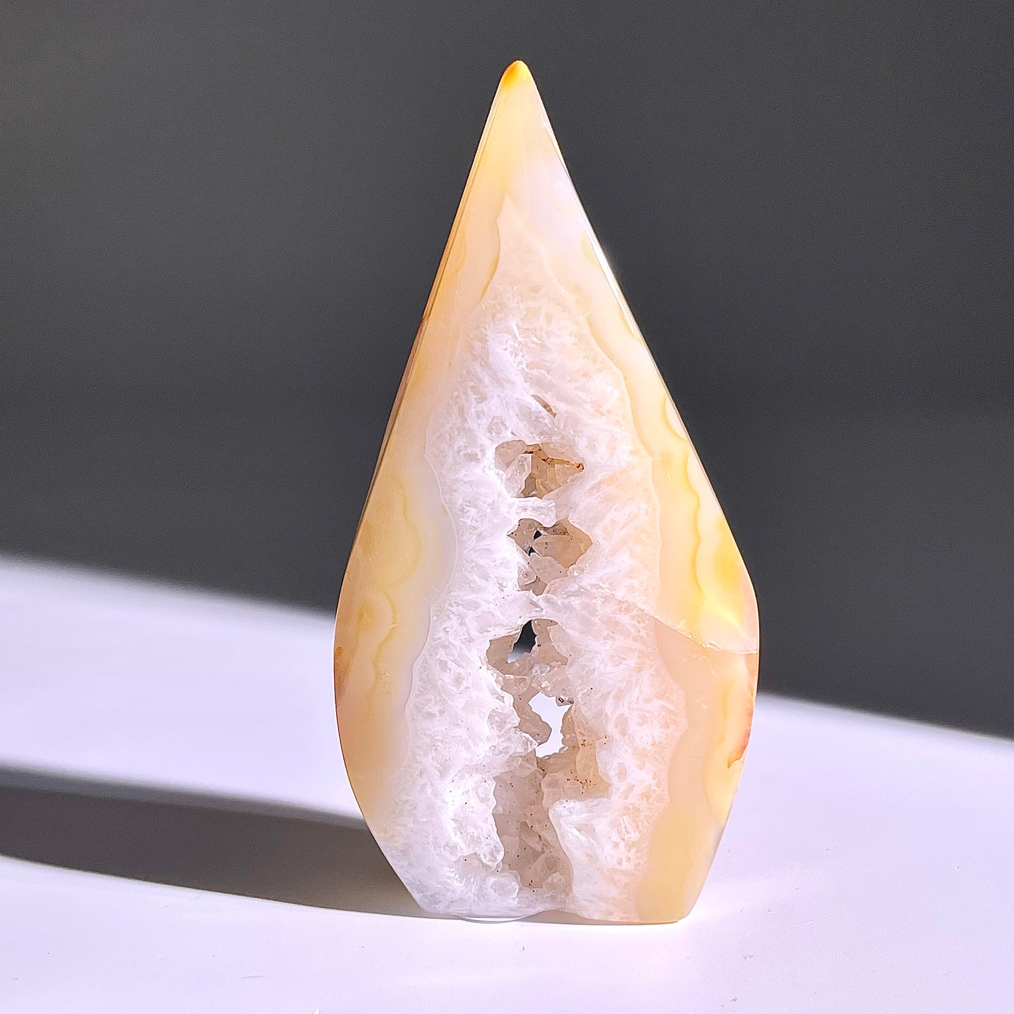 B351◇１点物◇瑪瑙 トーチ◇78×38×14mm◇天然石・鉱物・パワーストーン