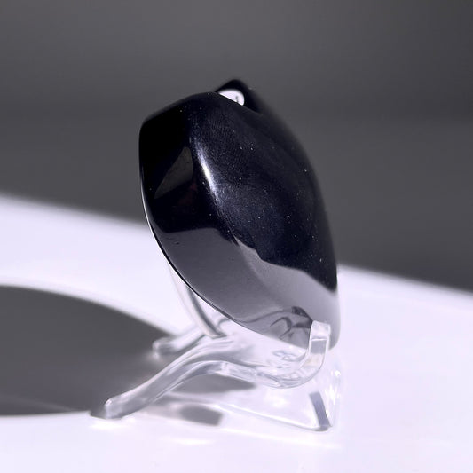 B375◇１点物◇ レインボーオブシディアン ハート◇41×54×22mm◇天然石・鉱物・パワーストーン