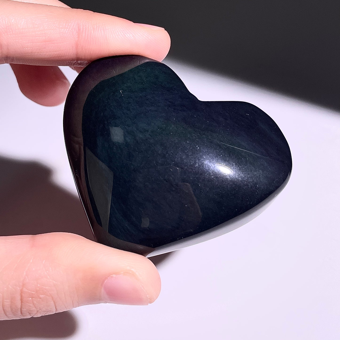 B375◇１点物◇ レインボーオブシディアン ハート◇41×54×22mm◇天然石・鉱物・パワーストーン