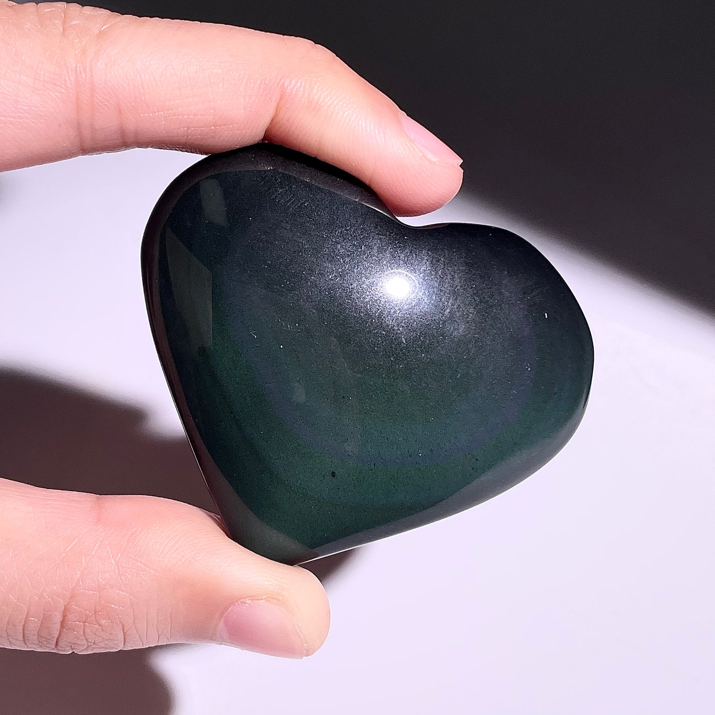 B376◇１点物◇ レインボーオブシディアン ハート◇42×54×21mm◇天然石・鉱物・パワーストーン