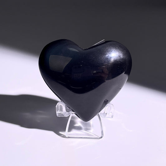 B378◇１点物◇レインボーオブシディアン ハート◇44×60×23mm◇天然石・鉱物・パワーストーン