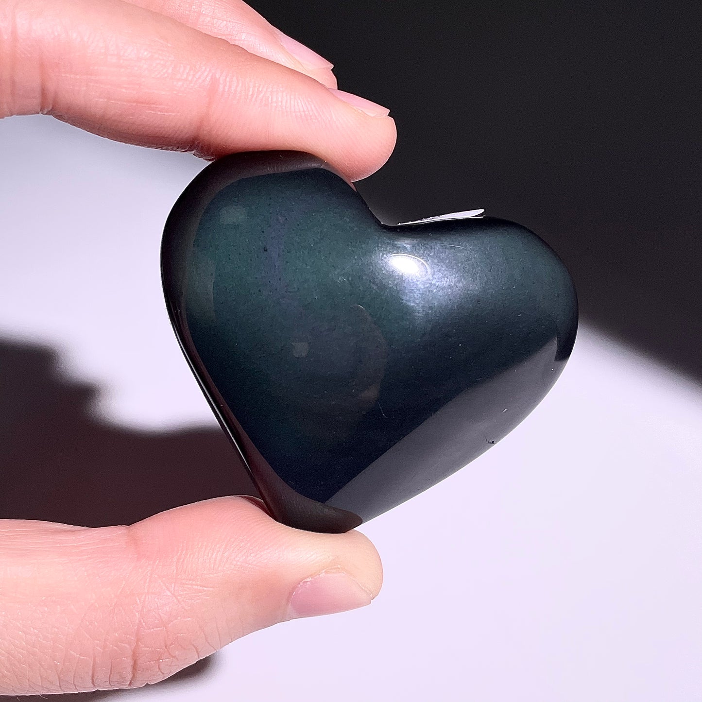 B378◇１点物◇レインボーオブシディアン ハート◇44×60×23mm◇天然石・鉱物・パワーストーン