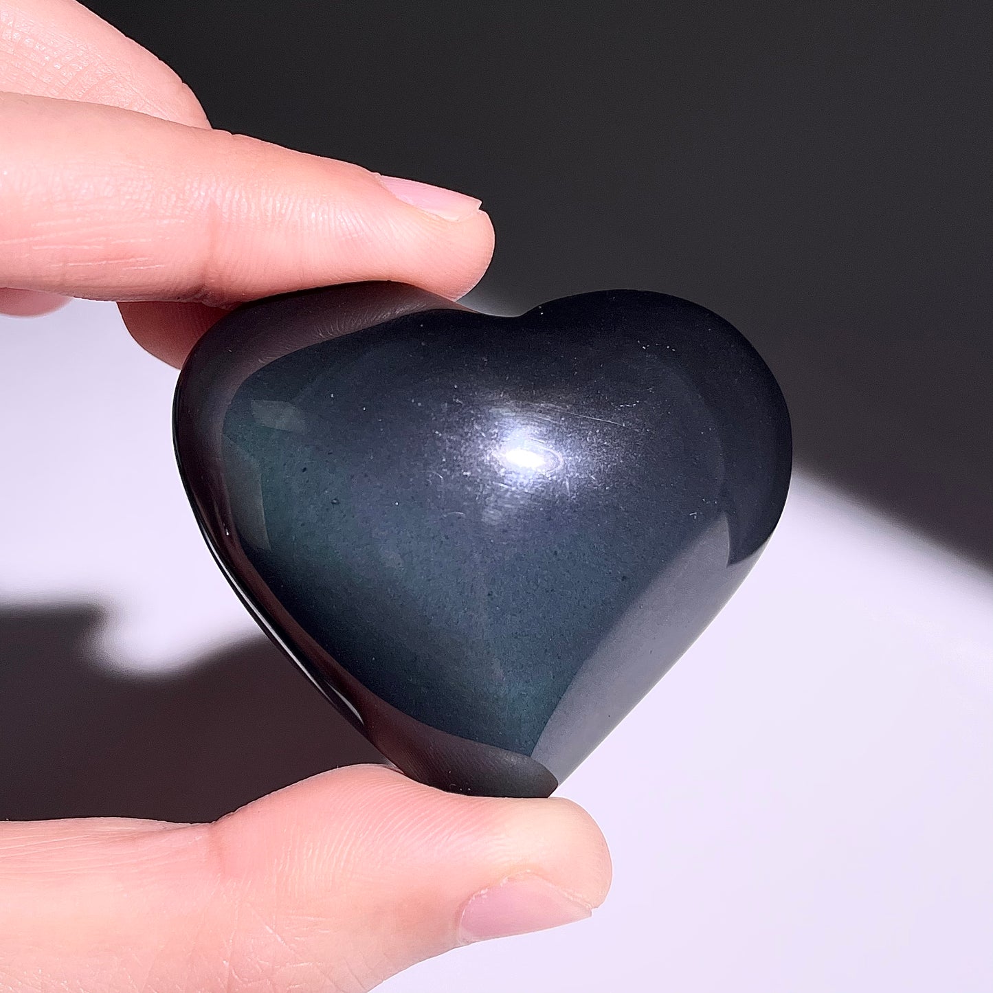 B378◇１点物◇レインボーオブシディアン ハート◇44×60×23mm◇天然石・鉱物・パワーストーン