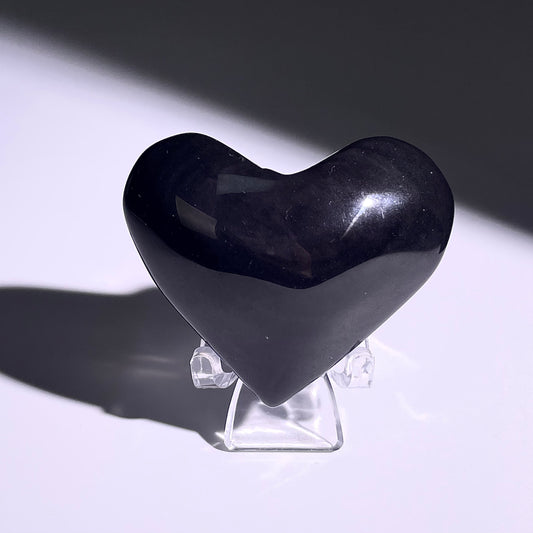 B379◇１点物◇レインボーオブシディアン ハート◇38×51×29mm◇天然石・鉱物・パワーストーン