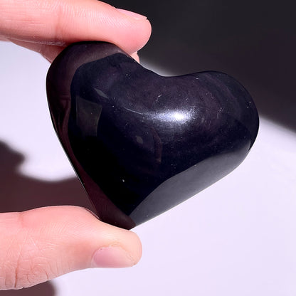 B379◇１点物◇レインボーオブシディアン ハート◇38×51×29mm◇天然石・鉱物・パワーストーン