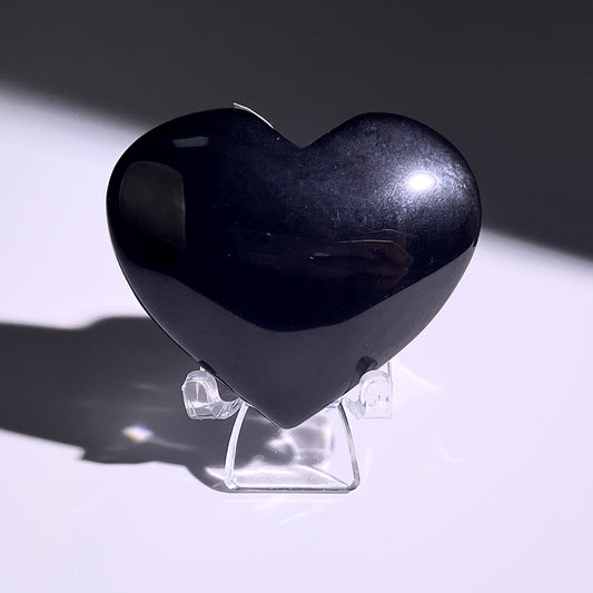 B380◇１点物◇レインボーオブシディアン ハート◇40×51×21mm◇天然石・鉱物・パワーストーン