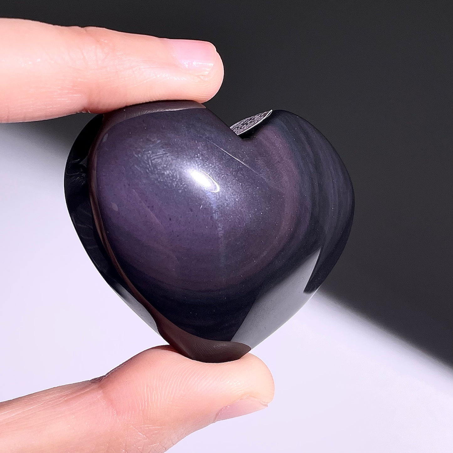 B380◇１点物◇レインボーオブシディアン ハート◇40×51×21mm◇天然石・鉱物・パワーストーン