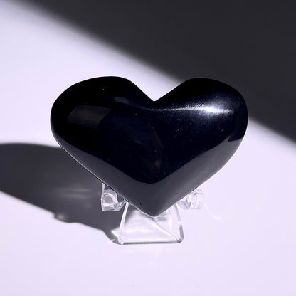 B381◇１点物◇レインボーオブシディアン ハート◇34×55×25mm◇天然石・鉱物・パワーストーン