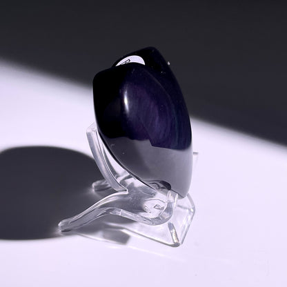 B382◇１点物◇レインボーオブシディアン ハート◇39×57×23mm◇天然石・鉱物・パワーストーン