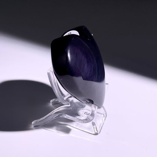 B382◇１点物◇レインボーオブシディアン ハート◇39×57×23mm◇天然石・鉱物・パワーストーン