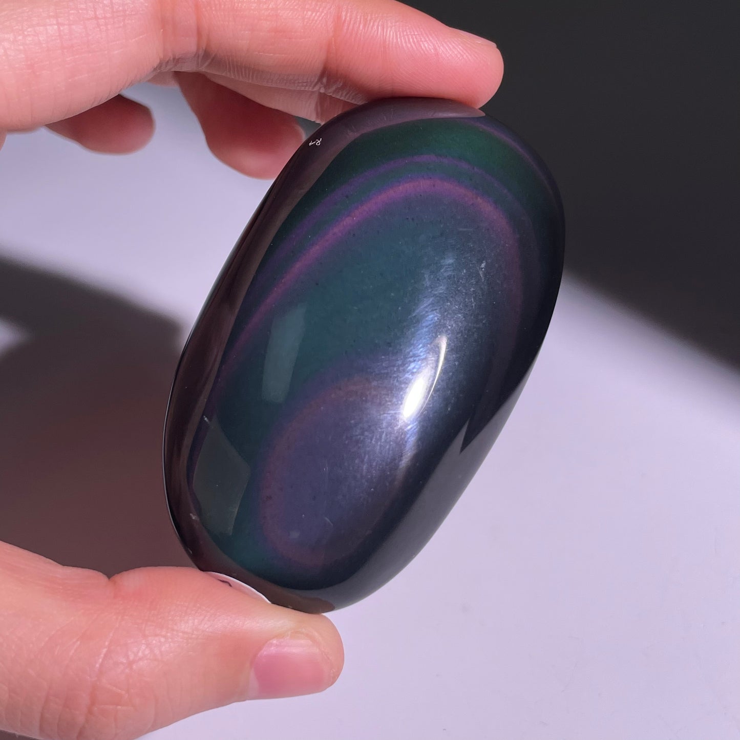 B383◇１点物◇レインボーオブシディアン  パーム◇67×39×22mm◇天然石・鉱物・パワーストーン