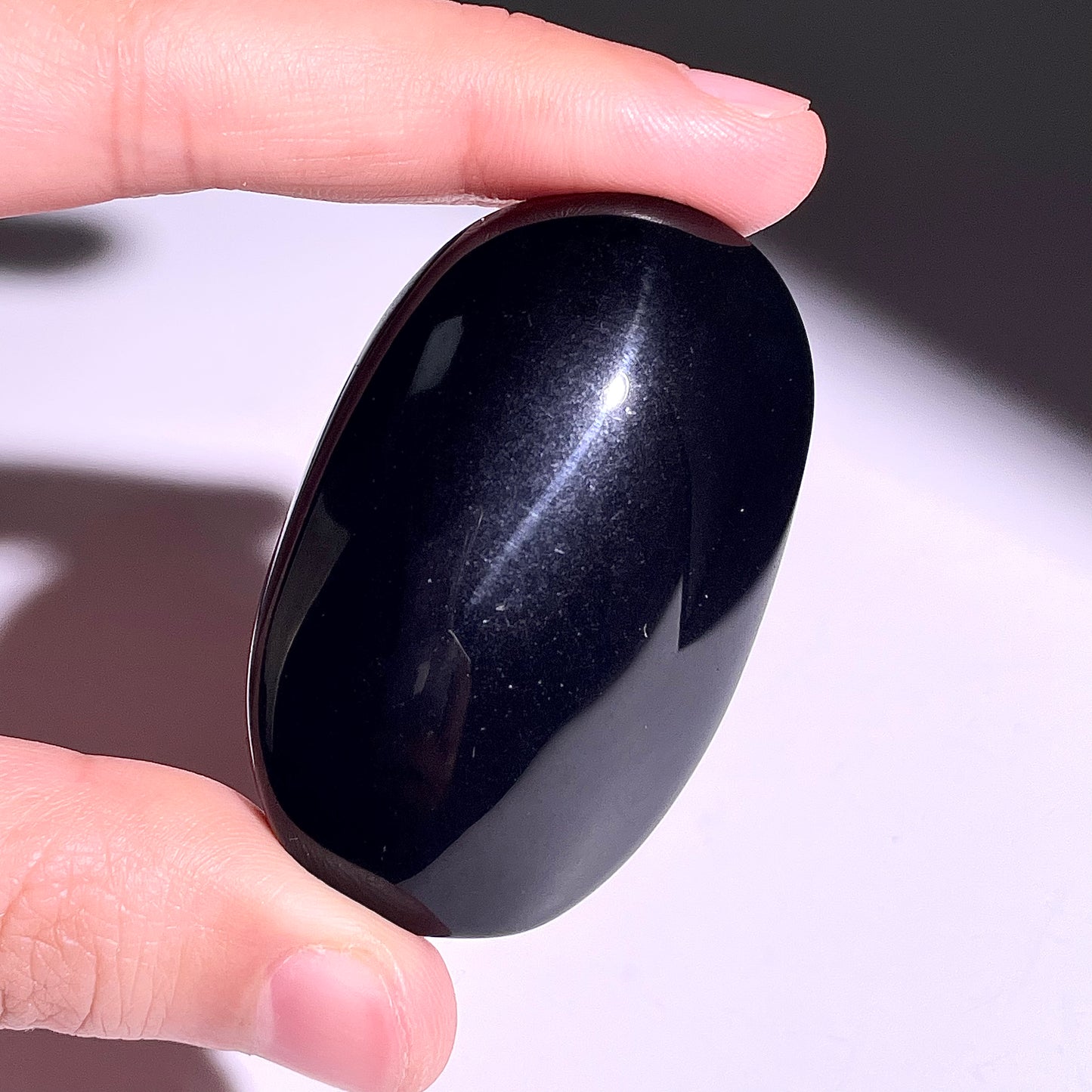 B385◇１点物◇レインボーオブシディアン  パーム◇57×37×20mm◇天然石・鉱物・パワーストーン