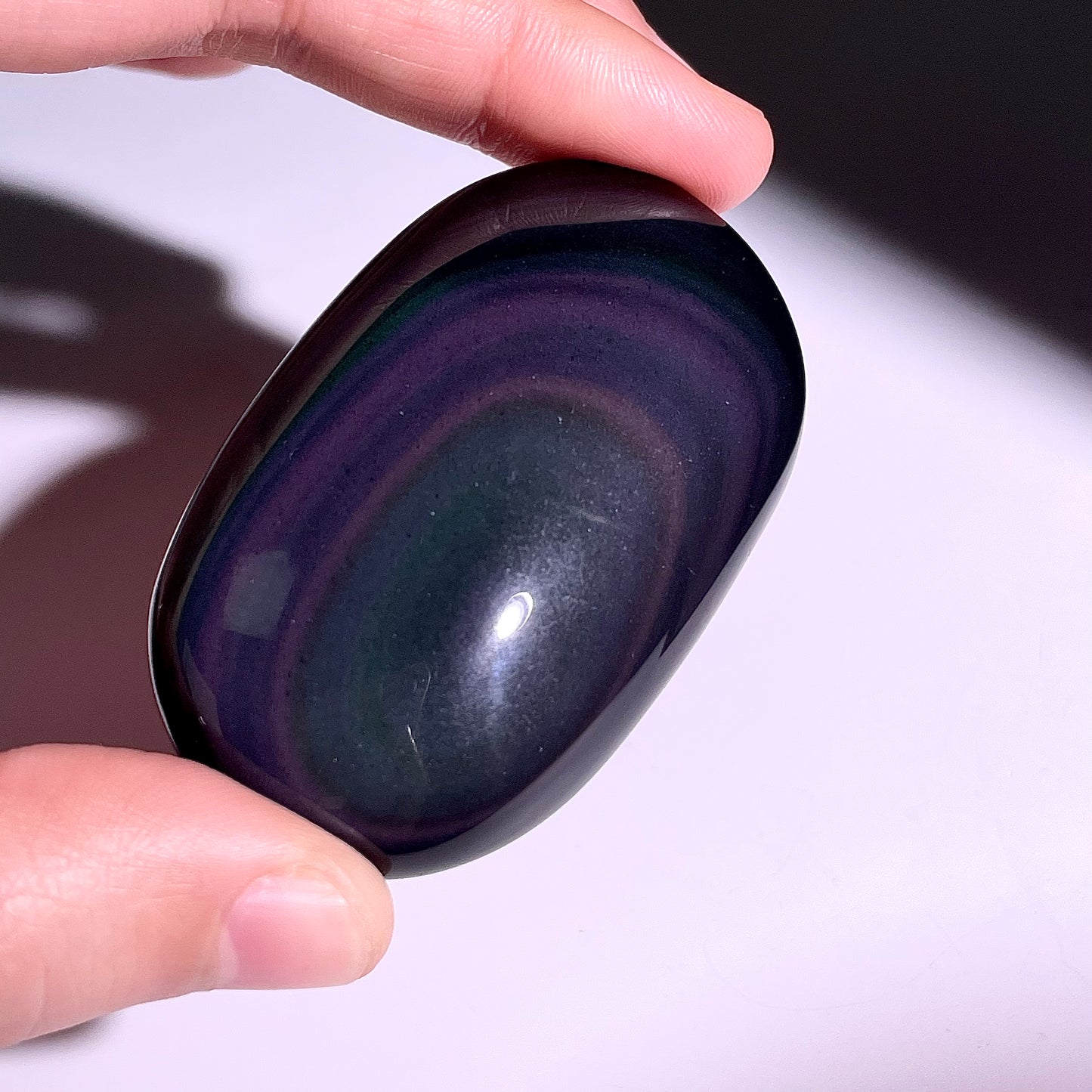 B386◇１点物◇レインボーオブシディアン  パーム◇60×36×18mm◇天然石・鉱物・パワーストーン