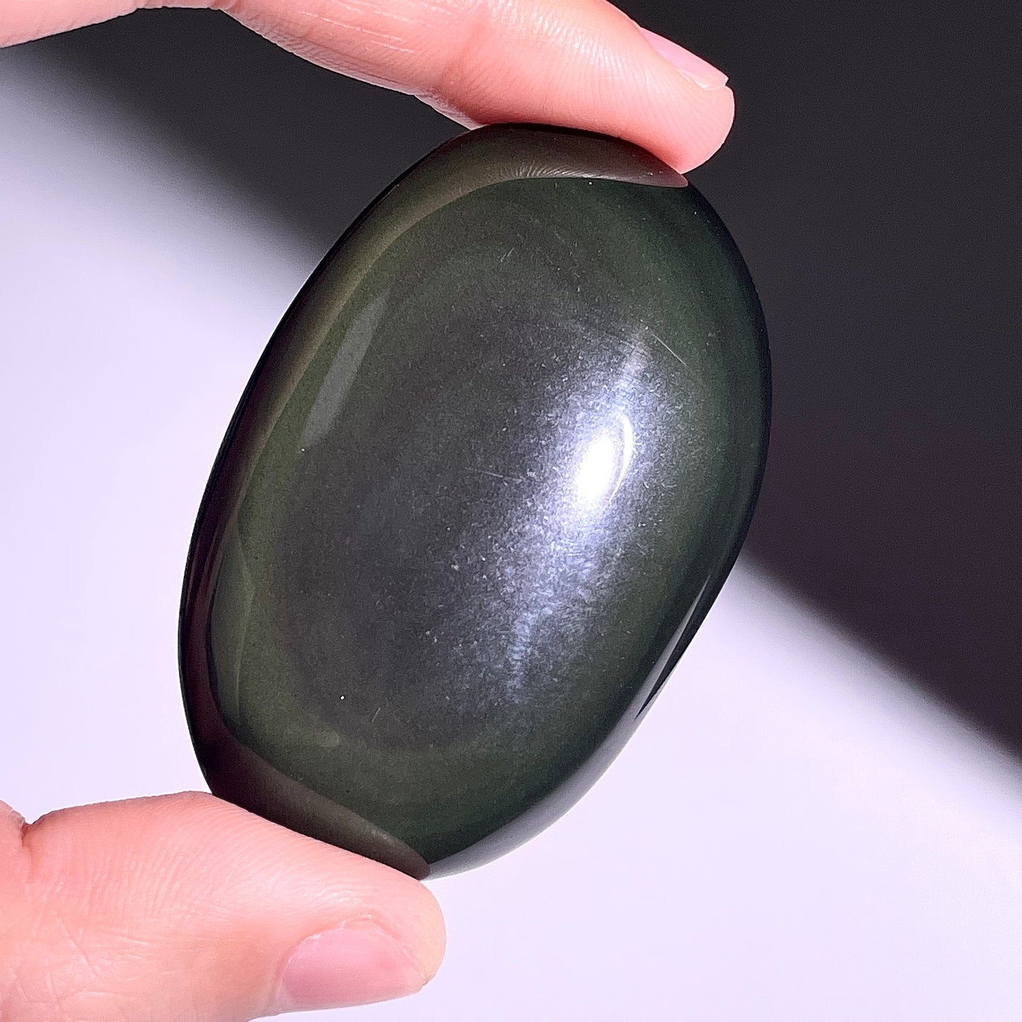 B387◇１点物◇レインボーオブシディアン  パーム◇55×35×15mm◇天然石・鉱物・パワーストーン