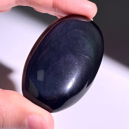 B391◇１点物◇レインボーオブシディアン  パーム◇56×34×17mm◇天然石・鉱物・パワーストーン