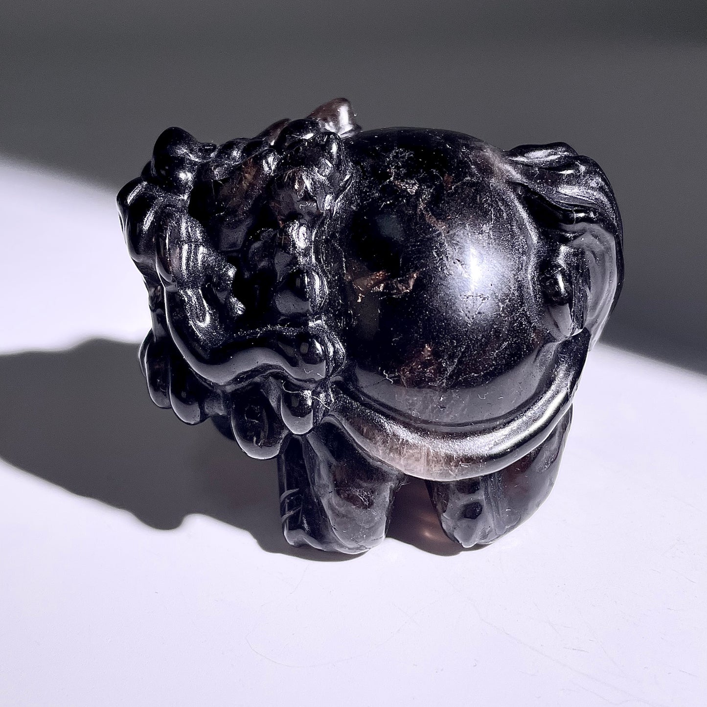 B404◇１点物◇モリオン  竜亀◇74×62×50mm◇天然石・鉱物・パワーストーン