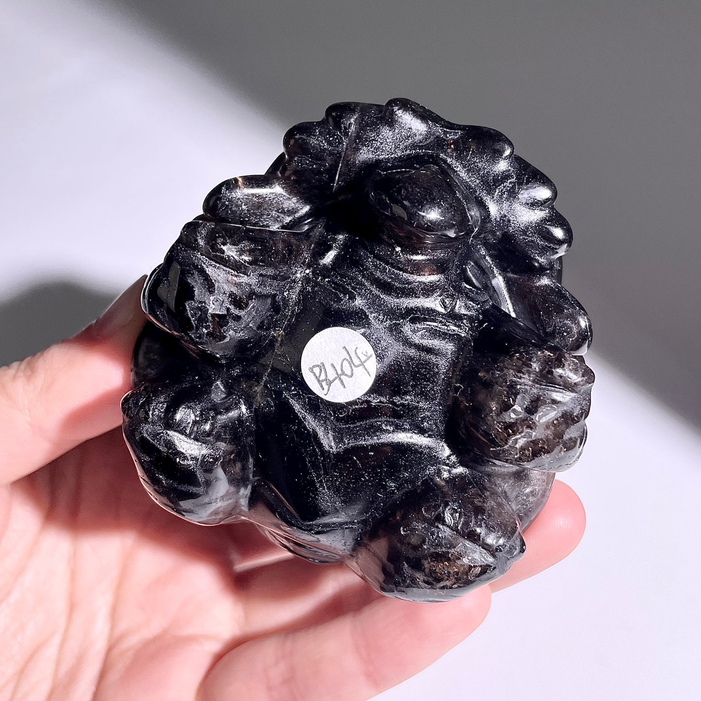 B404◇１点物◇モリオン  竜亀◇74×62×50mm◇天然石・鉱物・パワーストーン