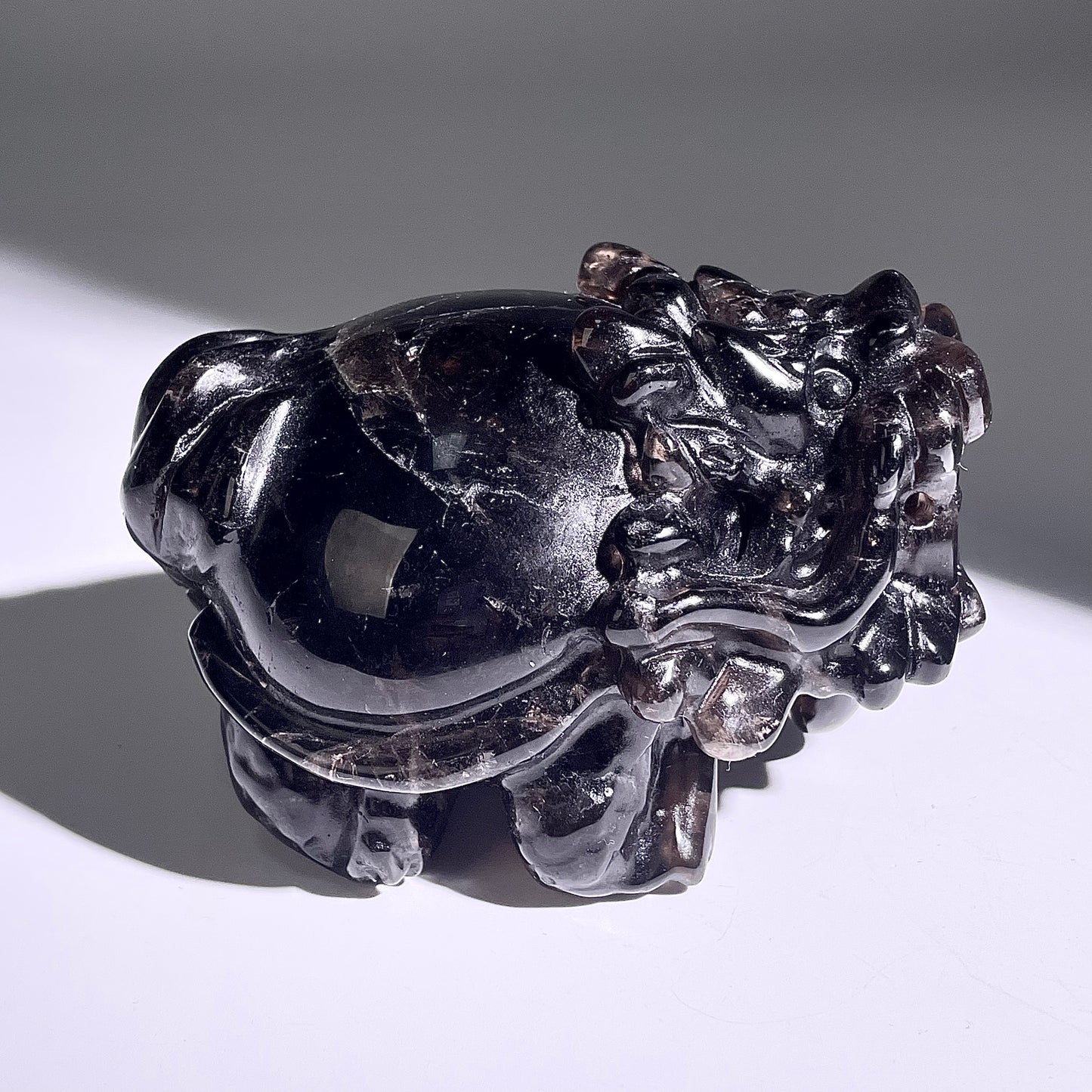 B405◇１点物◇モリオン  竜亀◇100×75×55mm◇天然石・鉱物・パワーストーン