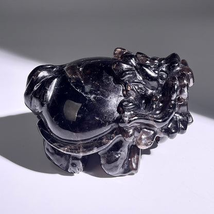 B405◇１点物◇モリオン  竜亀◇100×75×55mm◇天然石・鉱物・パワーストーン