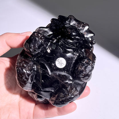 B405◇１点物◇モリオン  竜亀◇100×75×55mm◇天然石・鉱物・パワーストーン