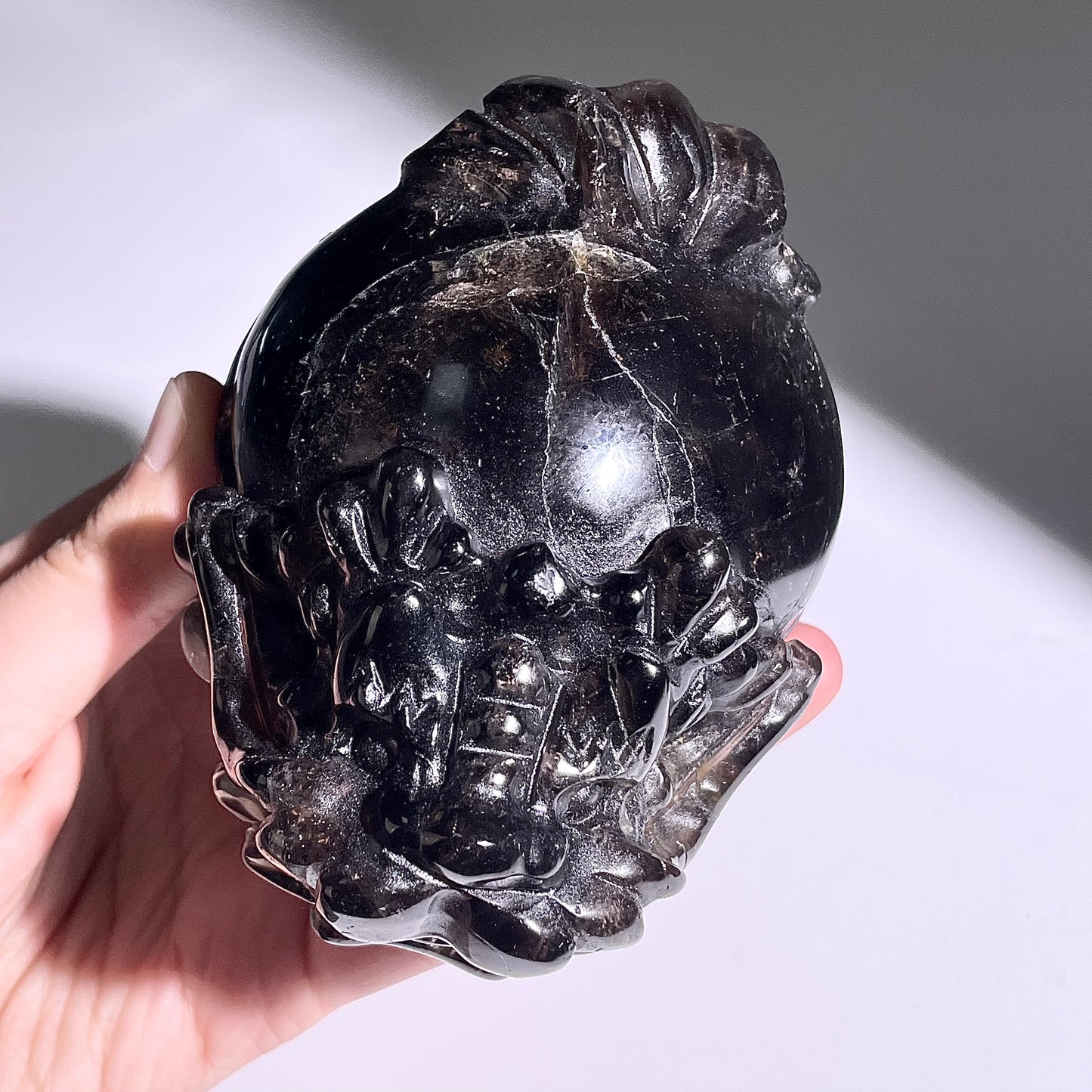 B405◇１点物◇モリオン  竜亀◇100×75×55mm◇天然石・鉱物・パワーストーン