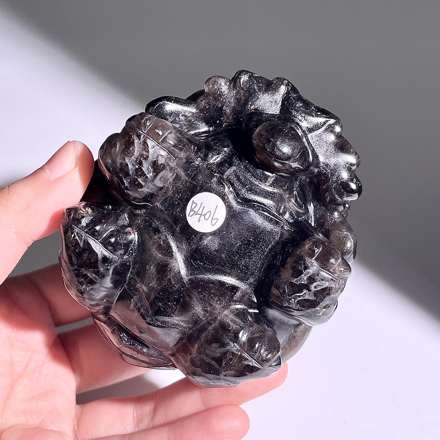 B406◇１点物◇モリオン  竜亀◇90×74×55mm◇天然石・鉱物・パワーストーン