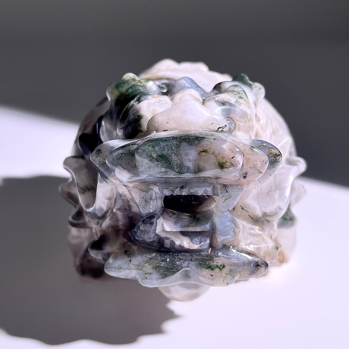 B411◇１点物◇モスアゲート  竜亀◇100×80×72mm◇天然石・鉱物・パワーストーン