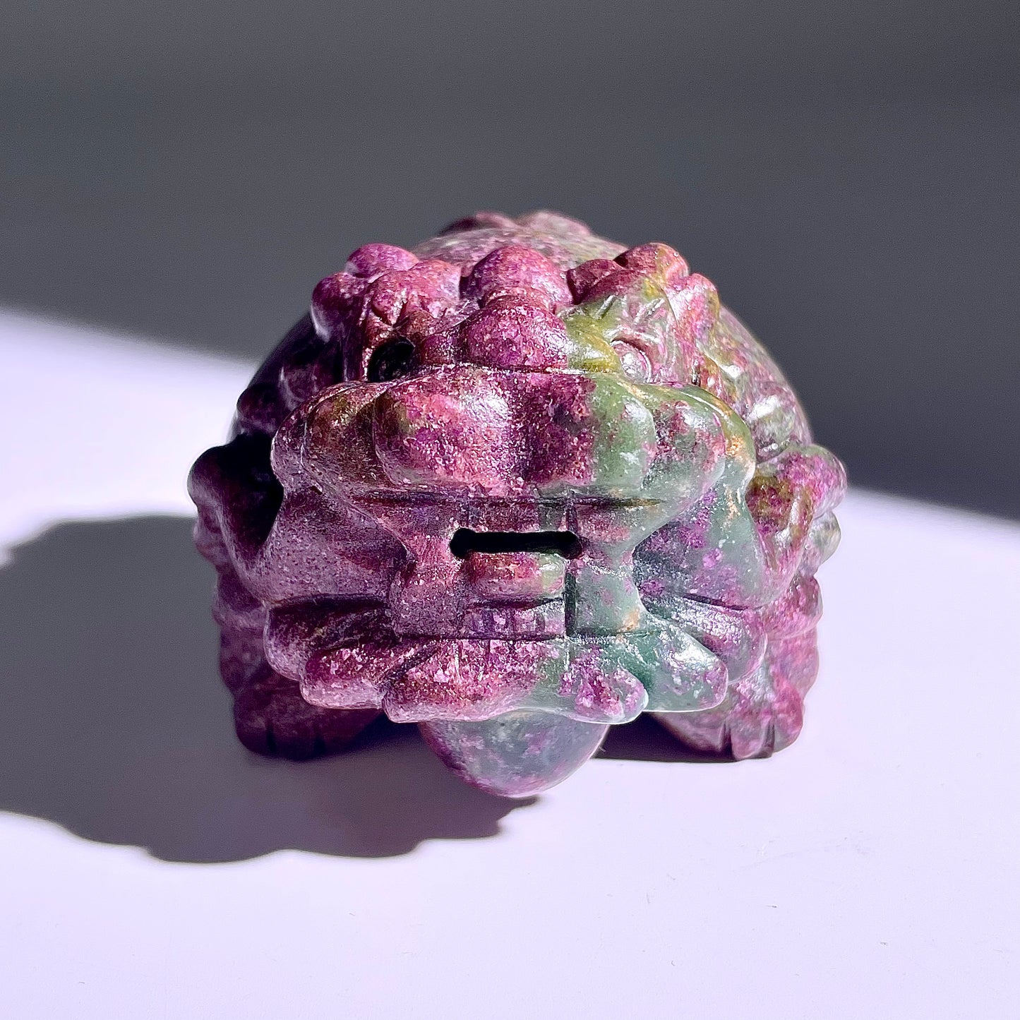 B413◇１点物◇ルビーインゾイサイト  竜亀◇69×63×46mm◇天然石・鉱物・パワーストーン