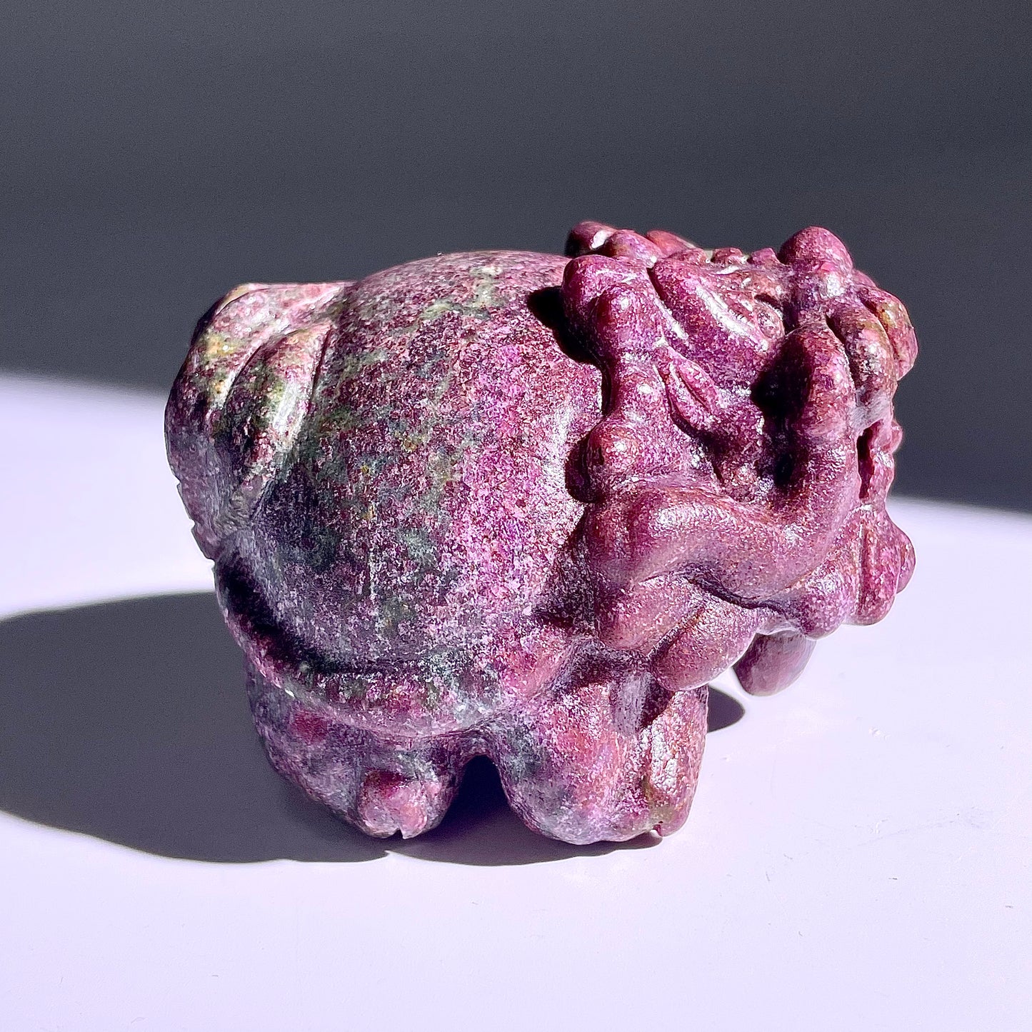 B413◇１点物◇ルビーインゾイサイト  竜亀◇69×63×46mm◇天然石・鉱物・パワーストーン