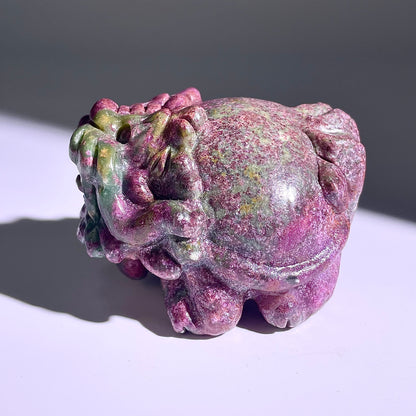 B413◇１点物◇ルビーインゾイサイト  竜亀◇69×63×46mm◇天然石・鉱物・パワーストーン