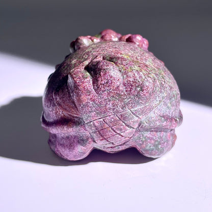 B413◇１点物◇ルビーインゾイサイト  竜亀◇69×63×46mm◇天然石・鉱物・パワーストーン