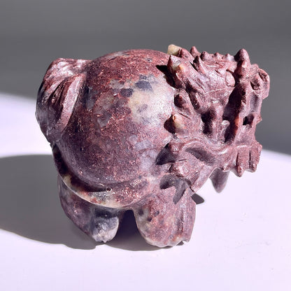 B418◇１点物◇ルビーインゾイサイト  竜亀◇80×70×56mm◇天然石・鉱物・パワーストーン