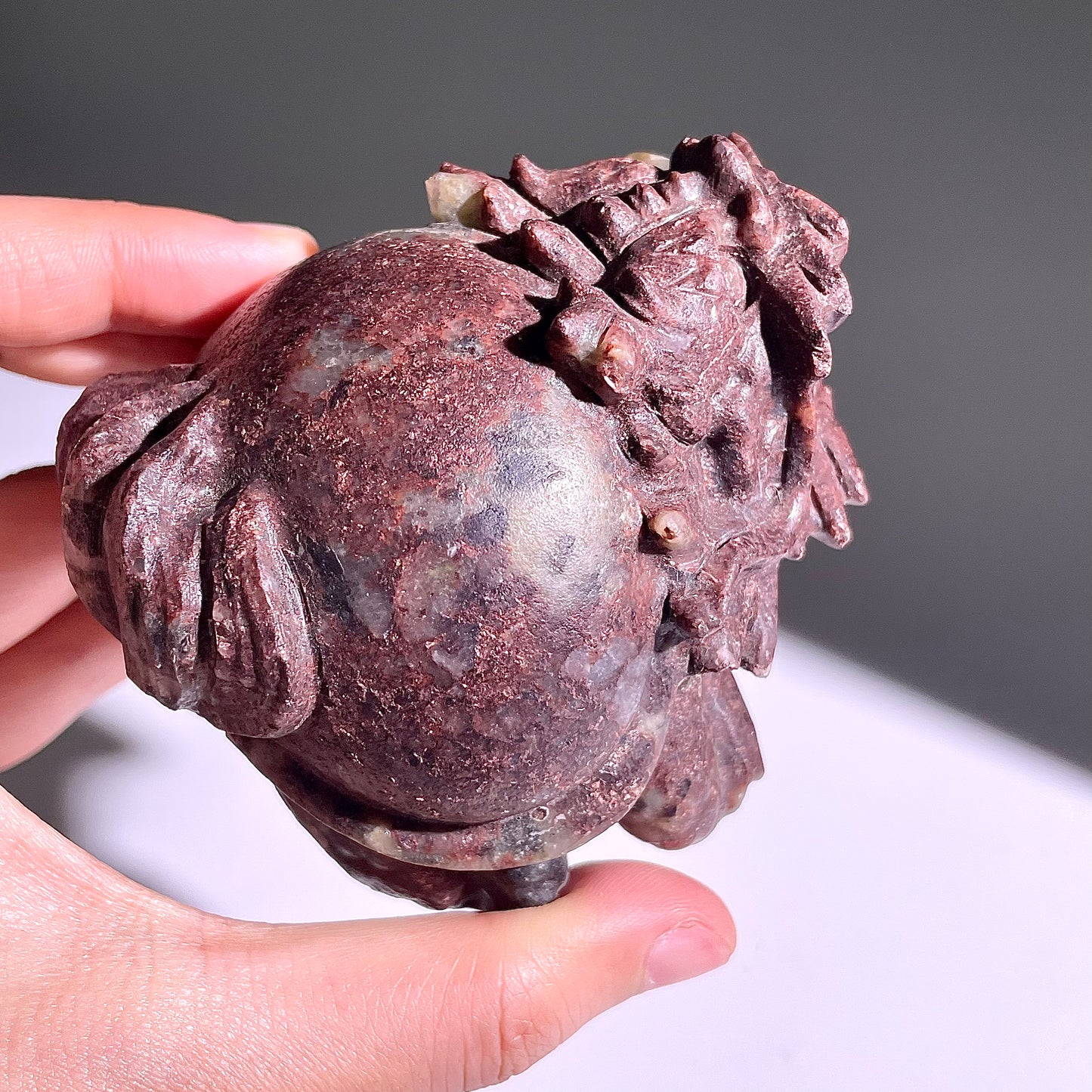 B418◇１点物◇ルビーインゾイサイト  竜亀◇80×70×56mm◇天然石・鉱物・パワーストーン