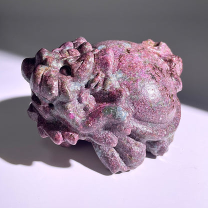 B419◇１点物◇ルビーインゾイサイト  竜亀◇101×90×66mm◇天然石・鉱物・パワーストーン