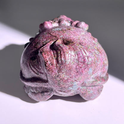 B419◇１点物◇ルビーインゾイサイト  竜亀◇101×90×66mm◇天然石・鉱物・パワーストーン