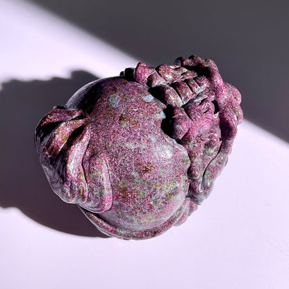 B419◇１点物◇ルビーインゾイサイト  竜亀◇101×90×66mm◇天然石・鉱物・パワーストーン