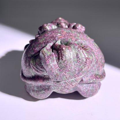 B420◇１点物◇ルビーインゾイサイト  竜亀◇81×70×50mm◇天然石・鉱物・パワーストーン