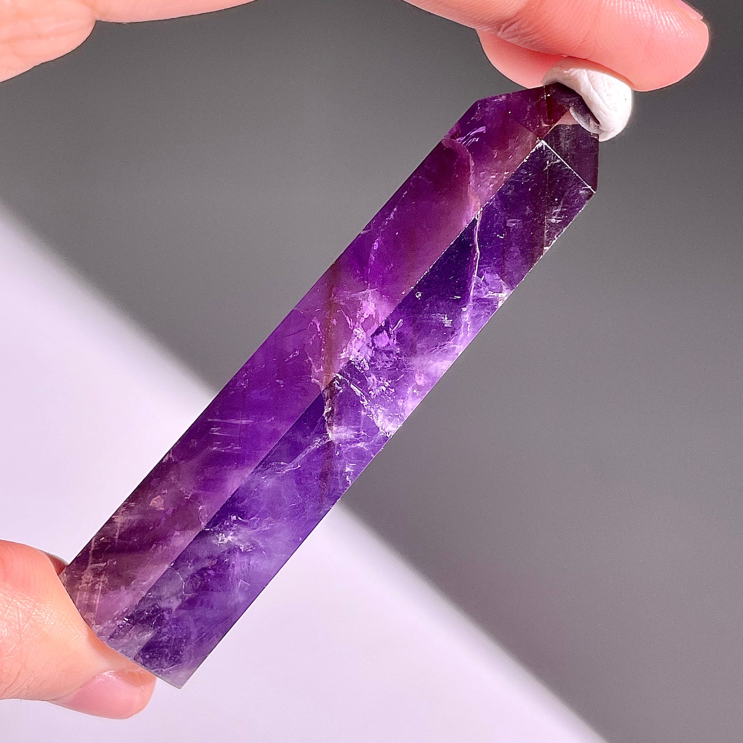 B444◇１点物◇アメジスト  ピラー◇78×21×17mm◇天然石・鉱物・パワーストーン