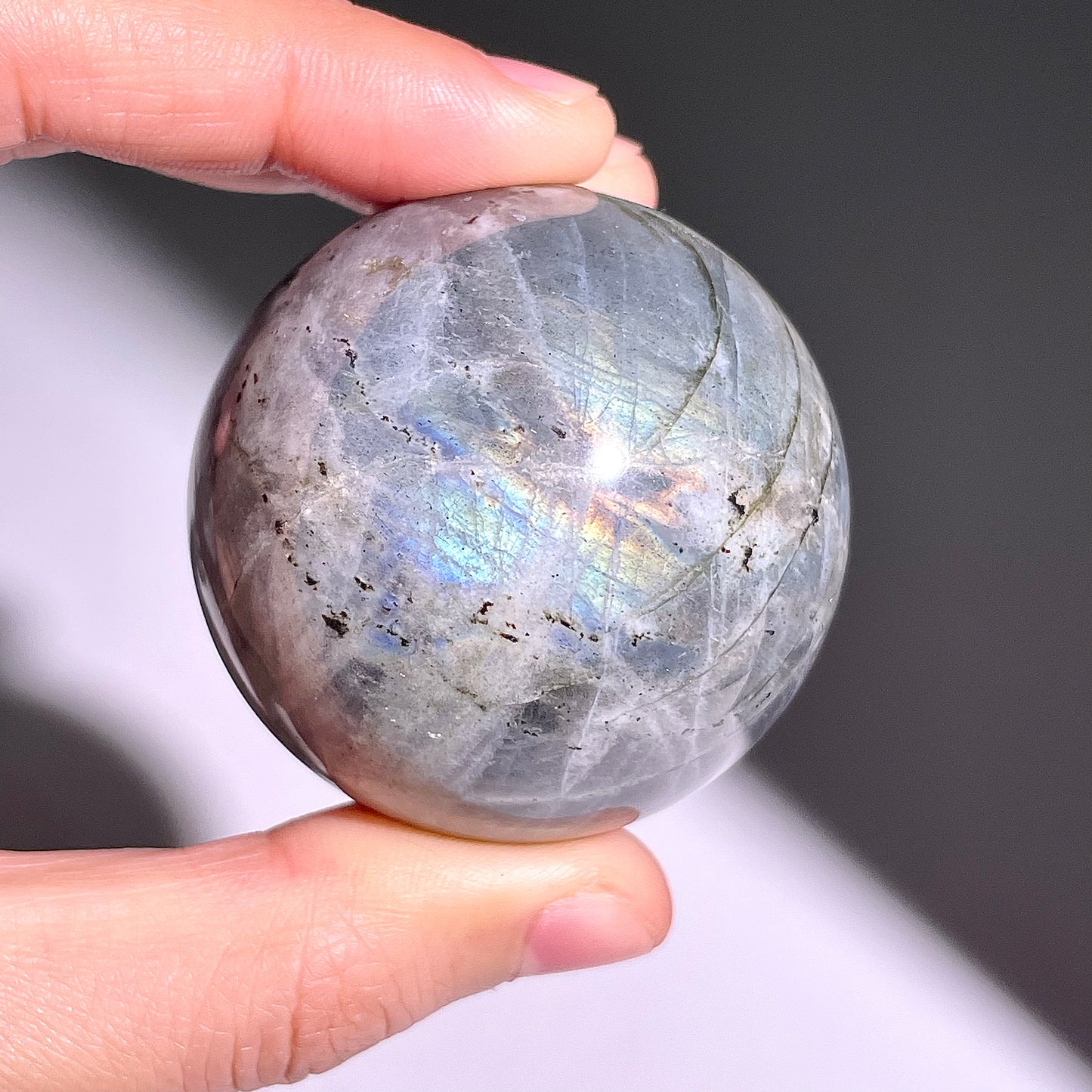 B466◇１点物◇ラブラドライト ボール◇45×45×45mm◇天然石・鉱物・パワーストーン