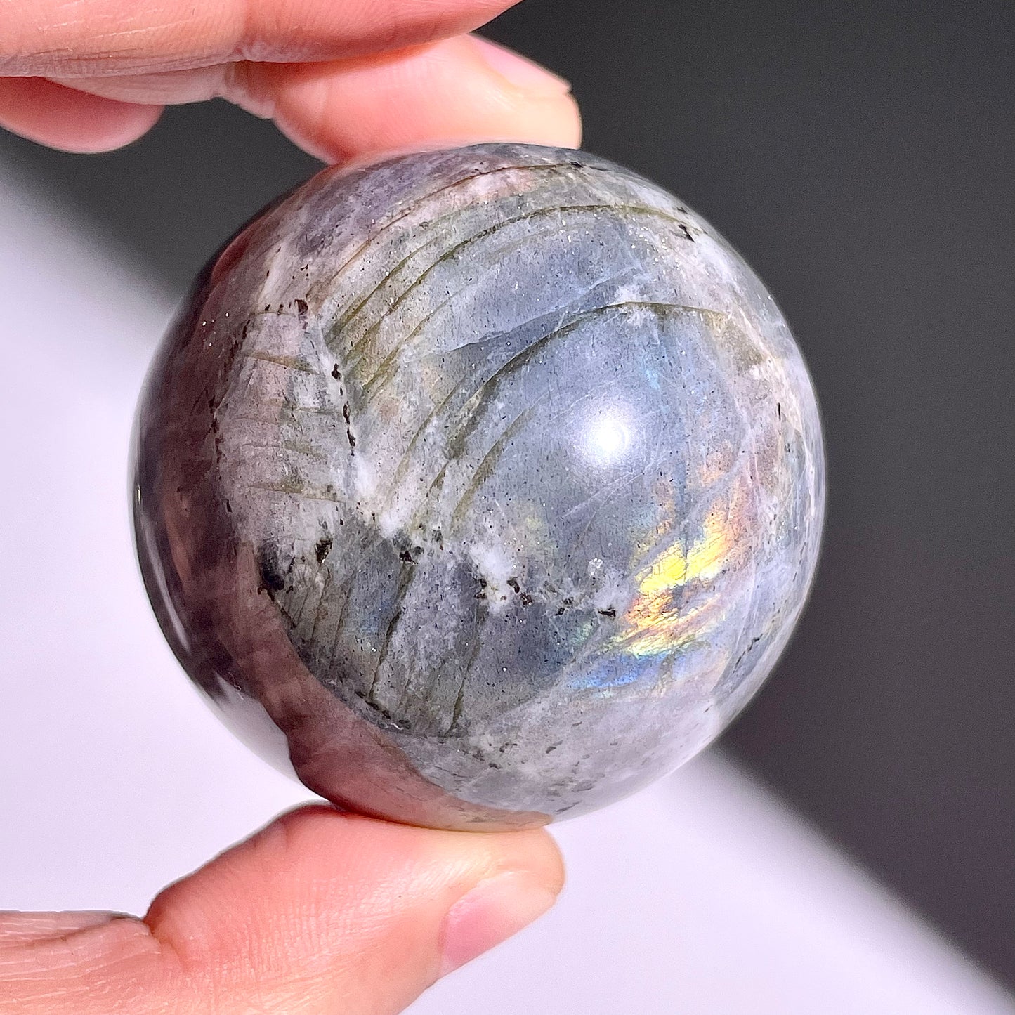 B466◇１点物◇ラブラドライト ボール◇45×45×45mm◇天然石・鉱物・パワーストーン