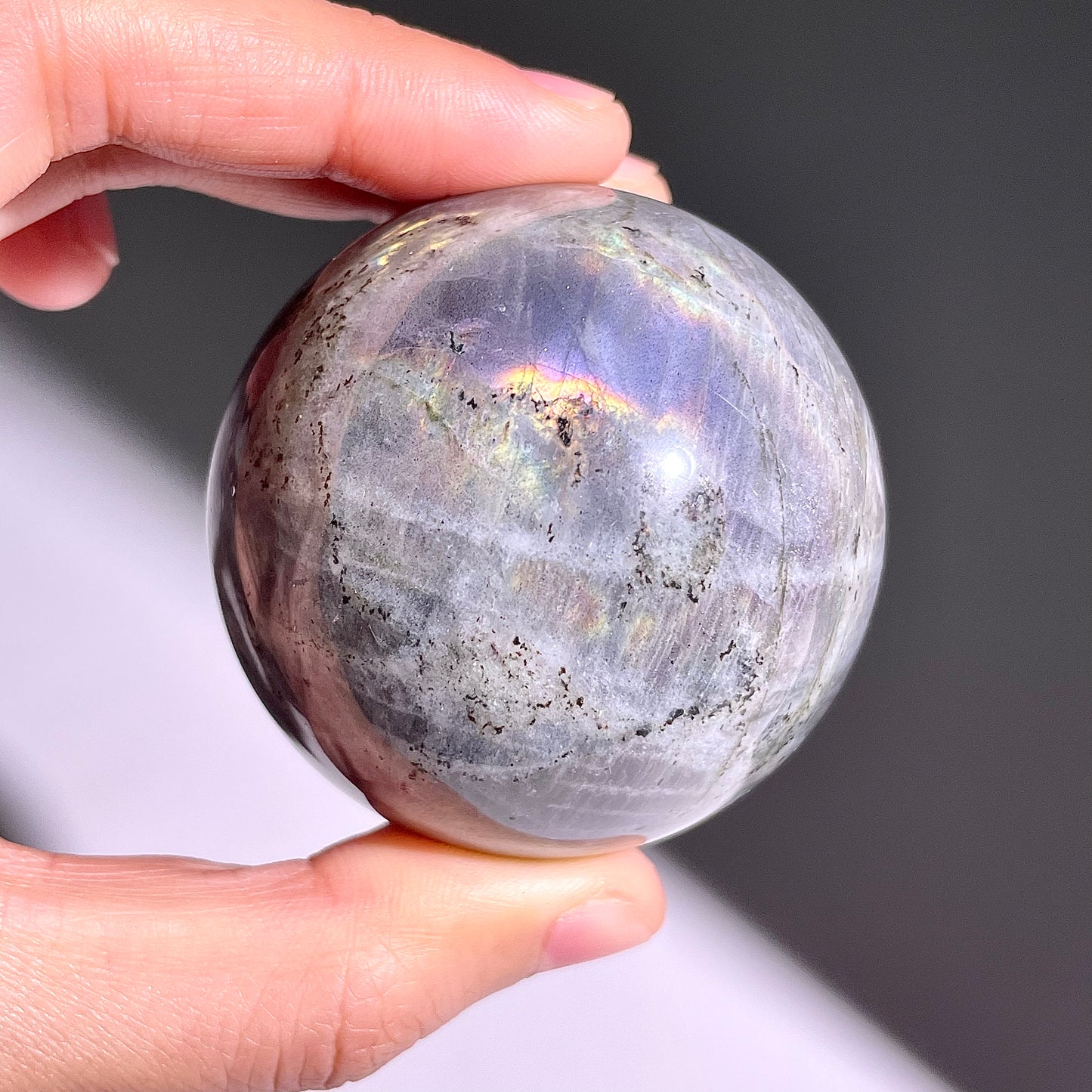 B468◇１点物◇ラブラドライト ボール◇52×52×52mm◇天然石・鉱物・パワーストーン