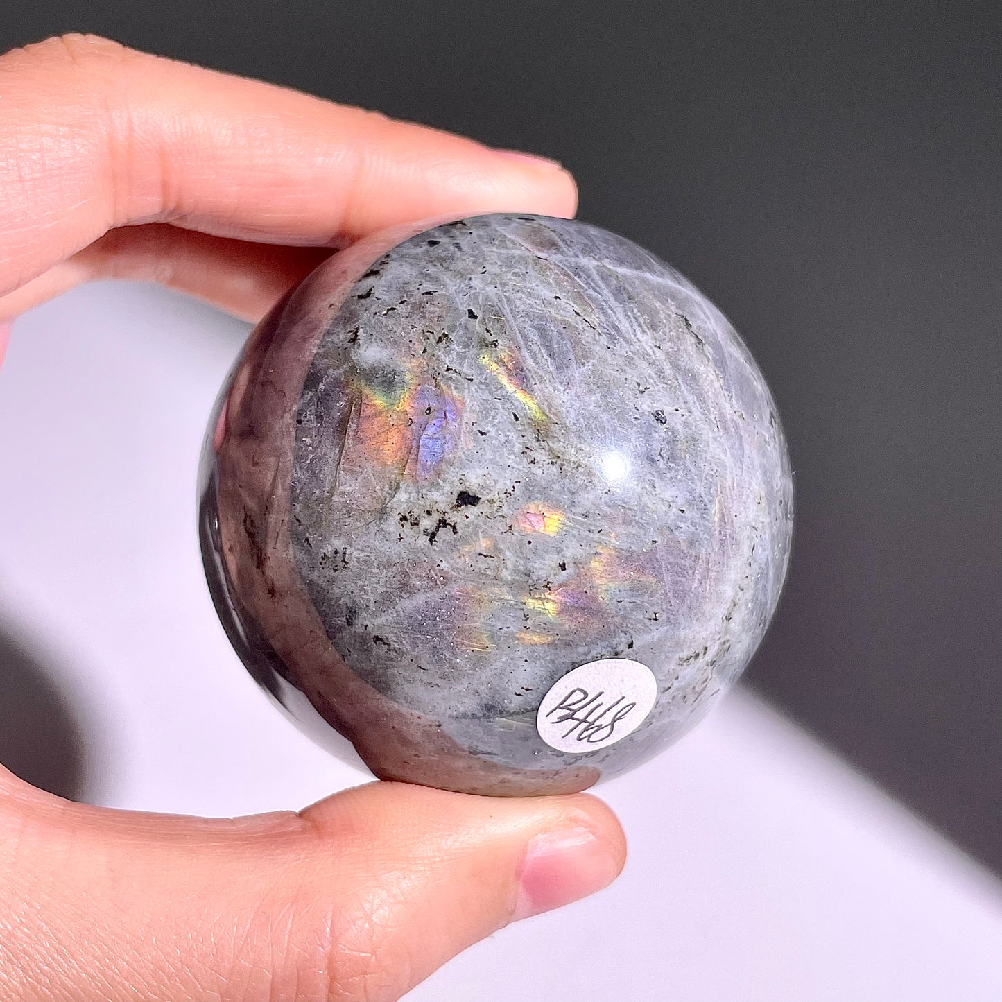 B468◇１点物◇ラブラドライト ボール◇52×52×52mm◇天然石・鉱物・パワーストーン