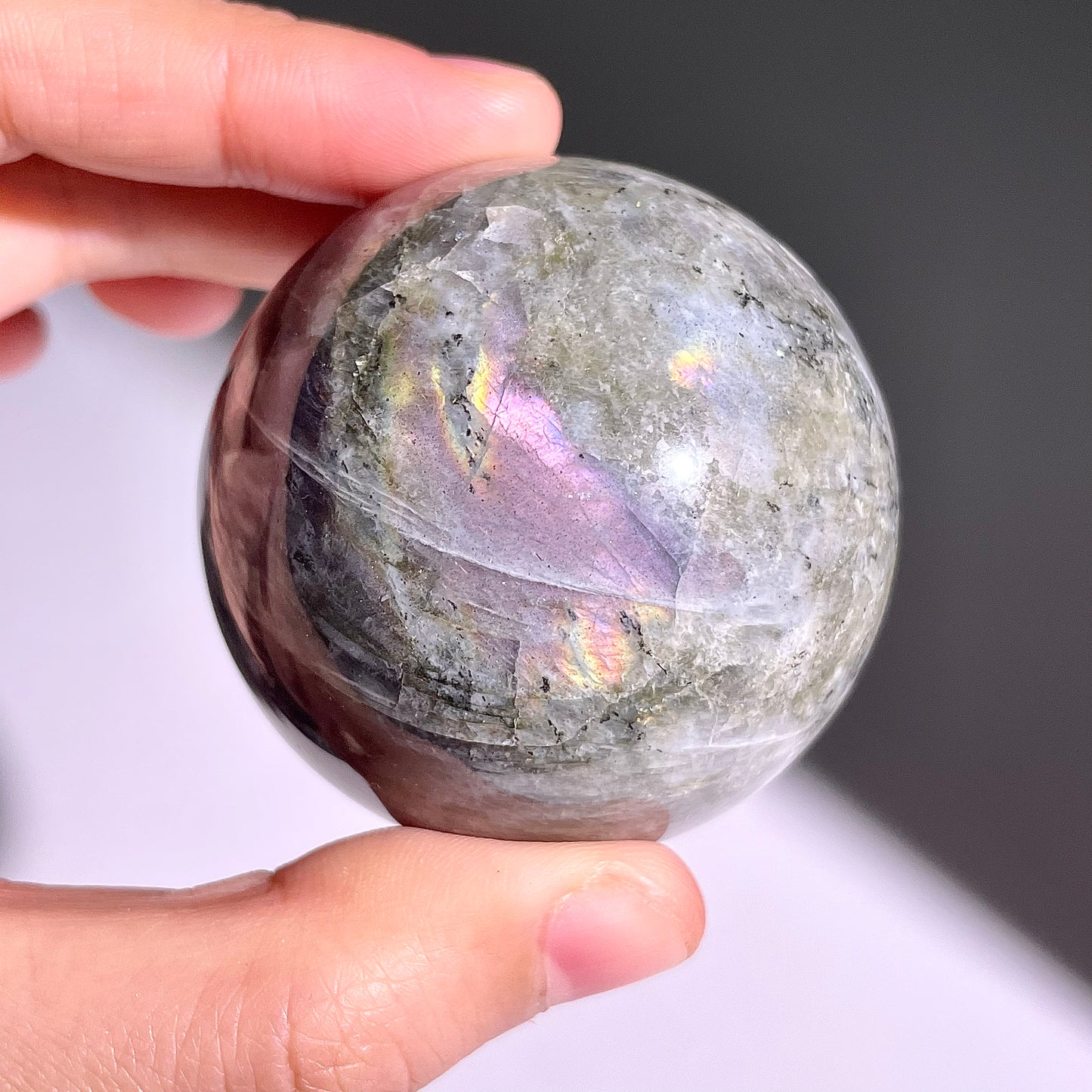 B470◇１点物◇ラブラドライト ボール◇50×50×50mm◇天然石・鉱物・パワーストーン