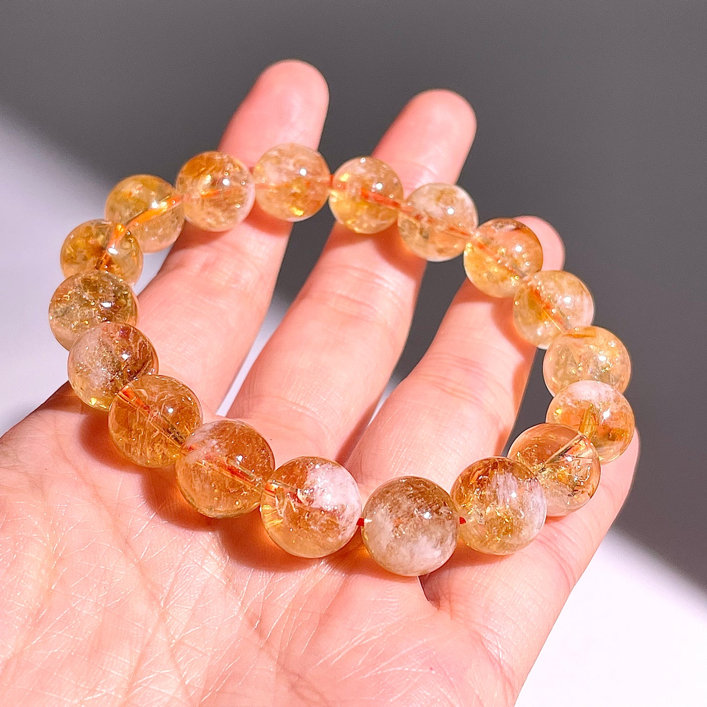 C2◇複数可◇シトリン ブレスレット◇12mm◇天然石・鉱物・パワーストーン