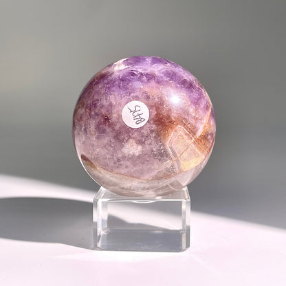 B475◇１点物◇アメジストのアゲート ボール◇61×61×61mm◇天然石・鉱物・パワーストーン