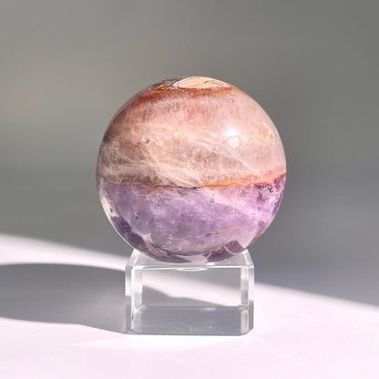 B475◇１点物◇アメジストのアゲート ボール◇61×61×61mm◇天然石・鉱物・パワーストーン