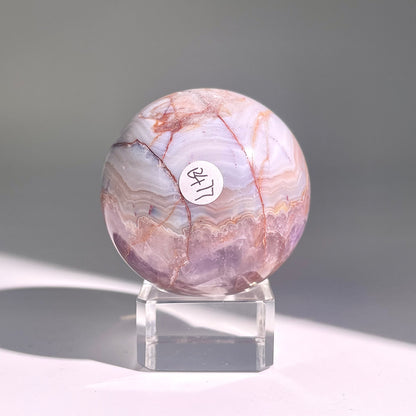 B477◇１点物◇アメジストのアゲート ボール◇55×55×55mm◇天然石・鉱物・パワーストーン