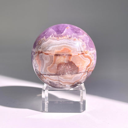 B476◇１点物◇アメジストのアゲート ボール◇54×54×54mm◇天然石・鉱物・パワーストーン